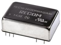 rec10-2412drwh2am Recom REC10/M DC-DC Converter, ±12V dc/ ±416mA Output, 18 → 36 V dc Input, 10W, Through Hole, +75°C Max Temp