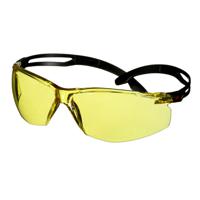 7100243980 3M SecureFit 500 Anti-Mist UV Safety Glasses, Amber PC Lens