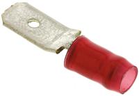 140896-2 TE Connectivity PIDG FASTON .250 Red Insulated Male Spade Connector, Tab, 5.14mm² Tab Size, 0.5mm² to 1mm²