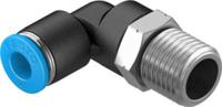 qsl-14-6-100 Festo Elbow Threaded Adaptor, R 1/4 Male to Push In 6 mm, Threaded-to-Tube Connection Style, 130731