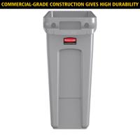1956189 Rubbermaid Commercial Products Slim Jim 23gal Red Polypropylene Waste Bin