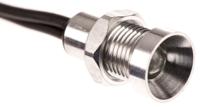 oxlclh8012acfl30white Oxley White Panel Mount Indicator, 8mm Mounting Hole Size, Lead Wires Termination, IP67