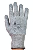 tef25hd-08 Tornado Electroflex Grey Polyurethane Work Gloves, Size 8, Polyurethane Coating