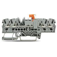 2002-1871 WAGO  TOPJOB S Series Grey, 2.5mm², 1-Level, Push-In Cage Clamp Termination, ATEX, EAC Ex, IECEx