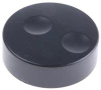 777-7283 RS PRO 38.6mm Black Potentiometer Knob for 6mm Shaft Splined