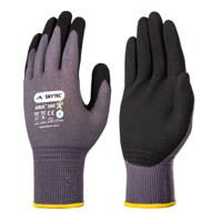 skg00022f Skytec ARIA 360 Black, Grey Polyamide, Spandex Work Gloves, Size 9, Nitrile Coating