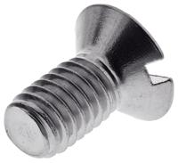 527-319 RS PRO Slot M6 Countersunk A2 304 Stainless Steel Machine Screws DIN 963 x 12.0mm