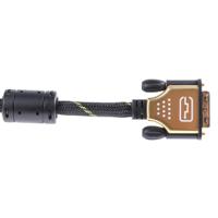 11045518-5 Roline, Male DVI-D Dual Link to Male DVI-D Dual Link Cable, 10mBlack/Gold sheath