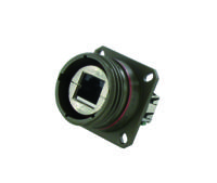 rjftv6a2a1n Amphenol Socapex RJF TV6A Series Receptacle Ethernet Connector, Flange Mount, Cat6a Straight 1 Port 8 -Way