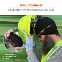 16908 Ergodyne Polyester, Spandex Black Hard Hat Liner, Hard Hat