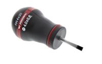 at4x25 Facom Slotted Stubby Screwdriver, 4 x 0.8 mm Tip, 25 mm Blade, 81 mm Overall