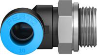 qsl-g38-10-20 Festo QSL Series Elbow Threaded Adaptor, G 3/8 Male to Push In 10 mm, Threaded-to-Tube Connection Style, 132056
