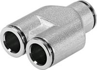 npqh-y-q6-e-p10 Festo NPQH Series Y Tube-to-Tube Adaptor, Push In 6 mm to Push In 6 mm, Tube-to-Tube Connection Style, 578410