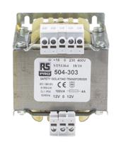504-303 RS PRO 100VA 1 Output Chassis Mounting Transformer, 12V ac, IEC 61558-2-6