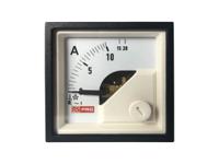 186-2422 RS PRO Analogue Panel Ammeter 20 (Input)A AC, 45mm x 45mm, 1 % Moving Iron