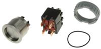 124168311120000 Schurter MSM LA 22 Series Push Button Switch, Latching, Panel Mount, 22mm Cutout, DPDT, 125/250V ac, IP64 (Front); IP00