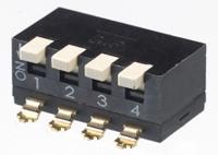 ikp0403101 APEM 4 Way Surface Mount DIP Switch 4PST, Piano, Raised Actuator