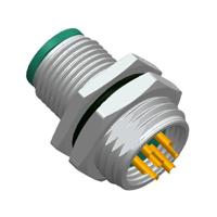 m12a-04pmms-sh8001 Amphenol Industrial Circular Connector, 4 Contacts, Panel, M12 Connector, Plug, Male, IP68, IP69K, M Series