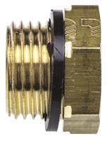 0168-21-13 Legris Brass Pipe Fitting, Straight Threaded Reducer, Male G 1/2in to Female G 1/4in