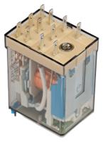 553391250070 Finder Plug In Relay, 125V dc Coil, 10A Switching Current, 3PDT, 3PDT