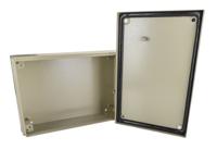 122-131 RS PRO Grey Steel Junction Box, IP66, 300 x 200 x 80mm