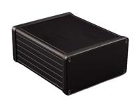 1455n1601bk Hammond 1455 Series Black Aluminium Enclosure, IP54, Black Lid, 160 x 103 x 53mm