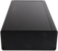 188-1266 RS PRO Black Extruded Aluminium Heat Sink Case, IP40, Black Lid, 400 x 200 x 86mm