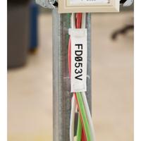 m7-12-109 Brady B-109 Black on White Label Printer Label, 19.05 mm Width, 76.2mm Label Length, 19.05mm Label Width