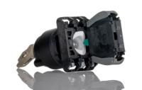 265-7661 RS PRO Knob Key Switch - (1NO) 30mm Cutout Diameter, Illuminated 2 Positions