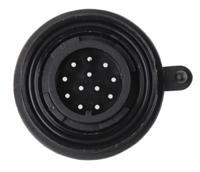 px0796p Bulgin Circular Connector, 12 Contacts, Panel, Standard Connector, Plug, Male, IP68, Standard Buccaneer Series