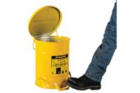 jcn09501yl Justrite Oily Waste Cans 900 Justrite flammable waste can 53L Yellow Flip Steel Flammable Waste Can
