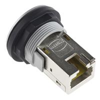 09454521560 Harting har-port Series Single-Port RJ45 Socket/RJ45 Socket Coupler, Cat6, Shielded