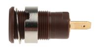 233000-27 Staubli Brown Female Banana Socket, 4 mm Connector, Tab Termination, 24A, 1000V, Gold Plating