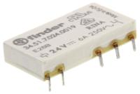 345170240019 Finder PCB Mount Power Relay, 24V dc Coil, 6A Switching Current, SPDT
