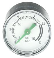 34300014 EMERSON ? ASCO Analogue Pressure Gauge 10bar Back Entry 40mm Outside Diameter, UKAS