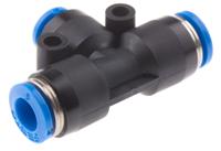 qst-6-4 Festo QST Series Tee Tube-to-Tube Adaptor Push In 4 mm, Push In 6 mm to Push In 6 mm, Tube-to-Tube Connection Style,
