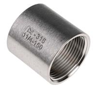 499-3136 RS PRO Stainless Steel Pipe Fitting Socket, Female G 1-1/4in x Female G 1-1/4in
