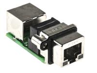 mrj578001 Amphenol Communications Solutions MRJ Series Female to Female RJ45 Connector, Through Hole, Cat5e Right Angle 2 Port 8