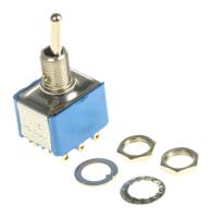 5656cdb APEM Toggle Switch, Panel Mount, On-On, 3PDT, Solder Lug Terminal, 20V ac/dc