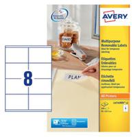 l4745rev-25 Avery White Adhesive High Visibility Label Sheet, Pack of 25Sheets