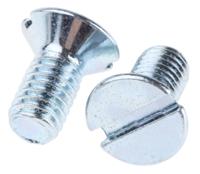 553-958 RS PRO Slot M6 Countersunk Steel Machine Screws DIN 963 x 12.0mm