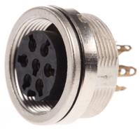 0304-07 Lumberg 7 Pole Din Socket, DIN EN 60529, 5A, 250 V ac IP68, Female, Panel Mount