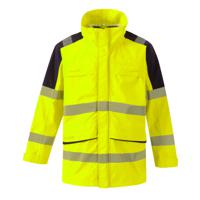 278cvjf2xl CODUPAL Zeus Yellow/Navy Unisex Hi Vis Jacket, XXL