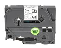 tze-111 Brother Black on Clear Label Printer Tape, 8 m Length, 6 mm Width
