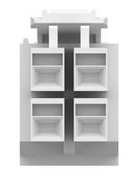 176273-1 TE Connectivity, AMP Universal Power Male Connector Housing, 4mm Pitch, 4 Way, 2 Row