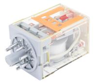 121-7830 RS PRO Plug In Power Relay, 24V ac Coil, 10A Switching Current, DPDT