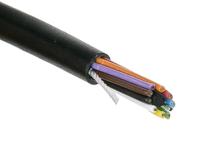 25010-bk005 Alpha Wire Xtra-Guard 2 Performance Cable Control Cable, 10 Cores, 0.35 mm² 22 AWG, Unscreened, 30 m, Black Polyvinyl