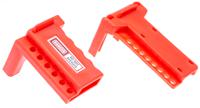 818-8048 RS PRO Red 6-Lock Polyurethane Ball Valve Lockout, 7.5mm Shackle, 90mm Attachment