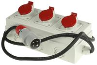 670uk1636 Scame IP44 Red Surface Mount Socket, Rated At 16A, 380 → 415 V