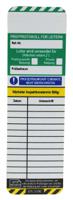 lad-de-eitl-12-10 Brady Black on Green, White, Yellow Safety Ladder Tag, German Language, 1 per Pack